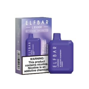 ELF BAR LB5000 Disposable 5000 trekjes Blueberry Raspberry Cherry 14 ml